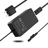 65W Laptop Surface Pro Charger for Microsoft Surface 10,9,8,7+,7,6,5,4,3,X, Windows Surface 6,5,4,3,2,1,Studio,Surface Go 3,2,1, Book 3,2,1, Support 44W 36W Laptop 10FT Power Cord
