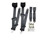 2pack 3pt Contain Bolts Retractable Adjustable Belts for Trucks, UTV, Minivan, RV, Truck, Forklift Gray