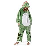 OLAOLA Adult Animal Onesie, Adult Unisex Dinosaur Onesies, Plush Cosplay Pajamas One-Piece Sleepwear Halloween Costume