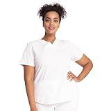 CHEROKEE Workwear Professionals Women Scrubs Top V-Neck WW665, S, White