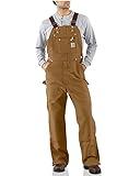 Carhartt Men's Loose Fit Firm Duck Bib Overall, Carhartt Brown, 34W x 34L