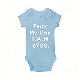 Funny Baby Bodysuit Cute Infant Boy Girl Clothes Super Soft Cotton Suit Humor Comfy One-Piece Newborn Gift (Blue, 0-3 months)