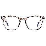 ANDWOOD Blue Light Blocking Glasses Women Men Computer Small Face Frame Bluelight Blocker Teens Square Frame Leopard