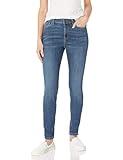 Amazon Essentials Women's Mid-Rise Stretchy Skinny Jean, Medium Wash, 12