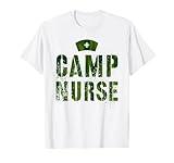 Funny CAMP NURSE Camo Health Care Medical Crew Wellness RN T-Shirt