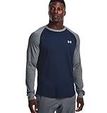 Under Armour Men's UA Waffle Crew Long Sleeve Shirt Top 1302355 (Academy Blue 408, Large)