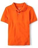 The Children's Place boys Uniform Pique Polo Shirt, Flame, Small US