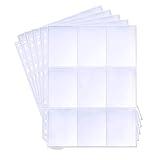 360 Pockets Binder Card Sleeves Double-Sided 9 Pocket Trading Card Pages for 3 Ring Binder, Clear Plastic Pages Sleeves for Sport Cards, Business Cards, Game Cards, Photos