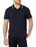 Calvin Klein Men's Stretch Pique Solid Tipped Polo Classic Black