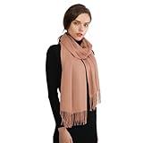 RIIQIICHY Pashmina Shawl for Women Weddings Wraps for Evening Dresses Camel Scarfs for Winter Warm Large Scarves