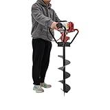 Cbhfmljd Post Hole Digger Gas Powered, 2 Stroke 43cc Engine Earth Auger Post Hole Digger 1200W 8500rpm with 8" Drill Bit for Forestry, Fisheries, Aquaculture, Agriculture