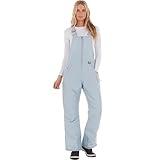 Arctic Quest Womens Ski Snow Bibs Pants Insulated Water Resistant Overalls Snowboarding Winter Waterproof Pants Women, Blue Fog, Large