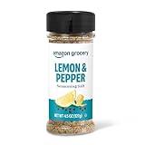 Amazon Grocery, Lemon & Pepper Seasoning Salt, 4.5 Oz (Previously Happy Belly, Packaging May Vary)