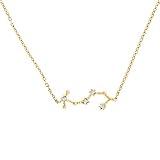 PAVOI 14K Yellow Gold Plated Astrology Constellation Horoscope Zodiac Necklace 16-18" - Scorpio