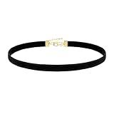 Thin Black Velvet Choker Necklaces for Women, Ultra Comfortable Stretch Velvet Witch Choker, 90s Goth Choker, Halloween Minimalist Cosplay Jewelry