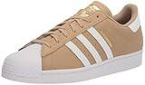 adidas Originals Men's Superstar Sneaker, Beige Tone/White/Gold Metallic, 4