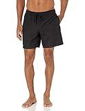 Amazon Essentials Men's 7" Swim Trunk, Black, Large