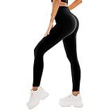 SINOPHANT High Waisted Leggings for Women - Full Length Capri Buttery Soft Yoga Pants for Workout Athletic(Full Black,S-M)