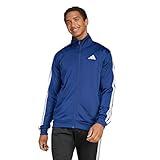 adidas Men's 3-Stripes Tricot Track Top, Dark Blue