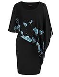 Hanna Nikole Women Elegant Floral Print Party Dress Ladies Chiffon Casual Work Party Dresses 2XL