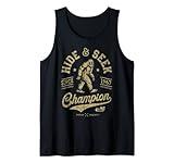 Bigfoot Hide And Seek Champion Funny Sasquatch Retro Vintage Tank Top