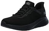 Skechers Men's Hands Free Slip Ins Squad Chaos-Stivig Food Service Shoe, Black, 7