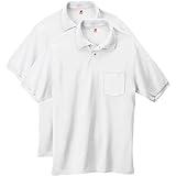 Hanes mens Short-sleeve Jersey Pocket (Pack of 2) polo shirts, White, XX-Large US