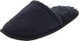 Static Footwear Kids Open Back Slip On Warm House Slippers,Black/Black,13/1