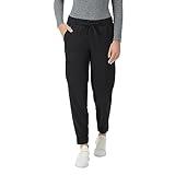 Hanes Cargo, Healthcare Scrub Joggers for Women, Moisture Wicking, New Ebony, Small