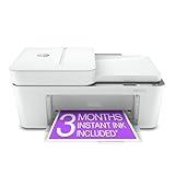 HP DeskJet 4155e Wireless Color Inkjet Printer, Print, scan, copy, Easy setup, Mobile printing, Best-for home, 3 month Instant Ink trial included, white