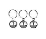SKYPIA 3 Pack Pet Bells for Dog Cat Collar Charm Pet Pendant Accessories Stainless Steel Anti-Lost Training Bells for Collars Pet Pendant Accessories 1/2-Inch Silver