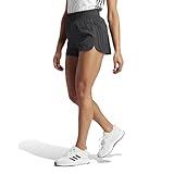 adidas Women's Pacer Training 3 Stripes Woven High Rise Shorts, Black