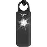 Thopeb–The Original Personal Safety Alarm for Women Self Defense– Personal Alarm, Self Defense Keychain for Women–Loud Siren and SOS LED Strobe Light and Helps Elders & Kids Emergency Call (Charcoal)