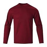 Muscularfit Gym Workout Athletic Shirts for Men Quick Dry Long Sleeve Muscle Fit Tshirt Causal Stylish Sport Pullover Tee Top My Orders Men's Athletic Shirts & Tees Wine XL
