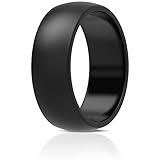 ThunderFit Silicone Wedding Rings for Men, Rubber Engagement Bands 8.7mm Wide 2.5mm Thick - 1/2/3/4/5/6/7/12/16 Variety Multipack (Pack V - Size 10.5-11 (20.6mm))