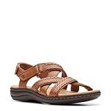 Clarks Women's Laurieann Rena Flat Sandal, Tan Combi, 9.5