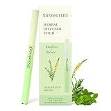 Herbal Diffuser Stick - Non Electric - Plant-Based Lifestyle Tool with Mullein, Thyme & Mint for Lung Cleasing Refreshing Oral Comfort, Up to 600 Uses