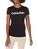 Calvin Klein Performance Women's Calvin Klein Logo Short Sleeve Crewneck Tee, Black, Large