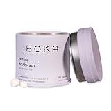 Boka Travel Mouthwash Tablets Breath Fresheners with Hydroxyapatite, Stocking Stuffers, Fluoride Free, Alcohol Free - Remineralizing Chewables for Bad Breath (90 Pcs, Mint)