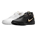 Lebron NXXT Gen AMPD Basketball Shoes (FJ1566-103, White/Black/Gold) Size 9.5