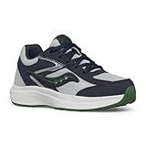 Saucony Cohesion KDZ Sneaker, Navy/Grey/Green, 2.5 US Unisex Big Kid