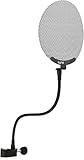 Gator Frameworks Metal Screen Pop Filter with 12.4-Inch Gooseneck (GFW-POPFILTER-MTL)