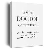 Doctor Gifts Doctor Appreciation Gifts Funny Office Gifts Canvas Wall Art Framed Art Paintings Wall Decor Artwork Gifts for Coworkers Posters for Doctor Physician Medical Student Office Clinic Decor