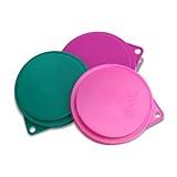 SPOT Pet Food Can Covers - Reusable Lids for Cat or Dog Food Tin -Fits 2.9 inch and 3.3 inch Diameter Cans, Fits Most Canned Foods - Durable, Easy to Use - Keeps Food Fresh - 3 Pack, Assorted Colors