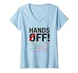 Womens Hands Off My Country Our Social Security Political Protest V-Neck T-Shirt