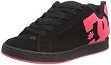 DC womens Court Graffik Skate Shoe, Black/Hot Pink, 9 US