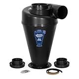 Oneida Air Systems Super Dust Deputy Lightweight 4/5 DIY Cyclone Attachment for Single Stage 0.5 to 3HP Dust Collector, Accessory Only, Black