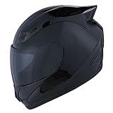 1Storm Motorcycle Bike Full Face Helmet Mechanic Glossy Black Smoked Shield