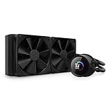 NZXT Kraken 240 - RL-KN-240-B1 - 240mm AIO CPU Liquid Cooler - Customizable 1.54" Square LCD Display for Images, Performance Metrics and More - High-Performance Pump - 2 x F120P Fans - Black