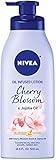 NIVEA Oil Infused Cherry Blossom and Jojoba Oil Body Lotion, Non-Greasy Cherry Blossom Scented Lotion Moisturizes for 24+ Hours, 16.9 Fl Oz Pump Bottle